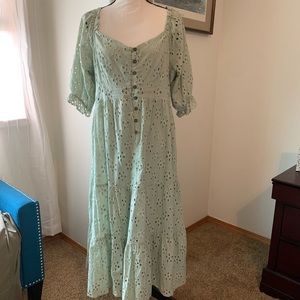 ASOS Tiered Broderie Midi Dress